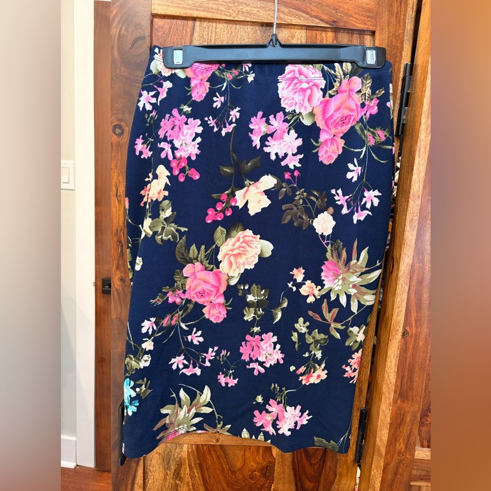 Floral Navy Skirt